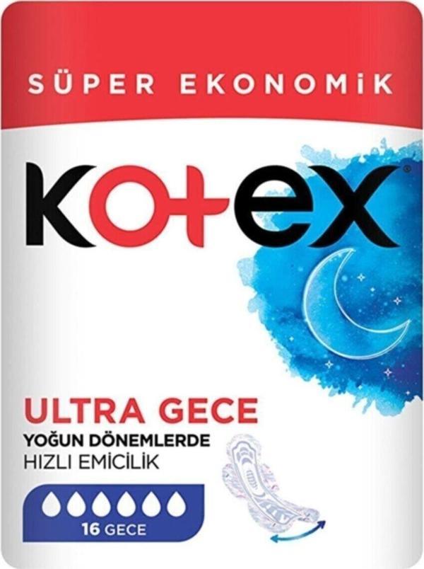 Kotex Natural Ultra Süper Ekonomik Paket Gece 16'Lı - Image 1