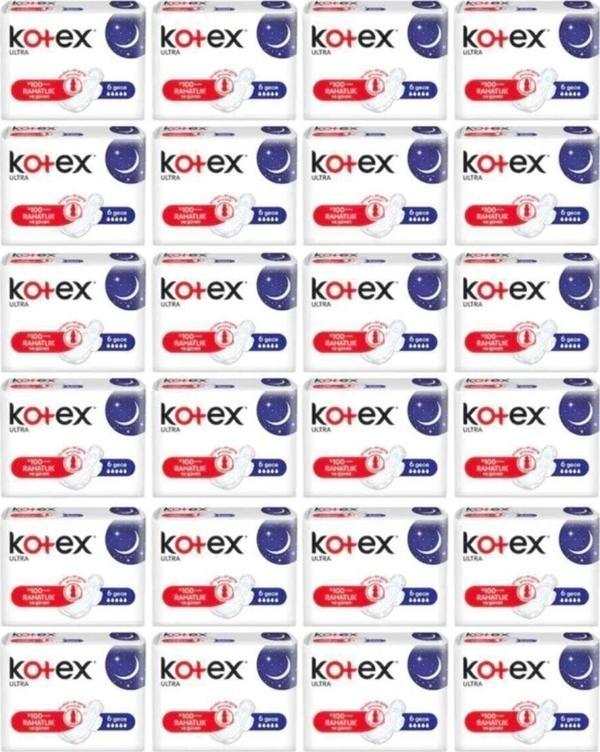 Kotex Tekli Gece Hijyenik Ped 24*6=144 Adet (1 Koli) - Image 1