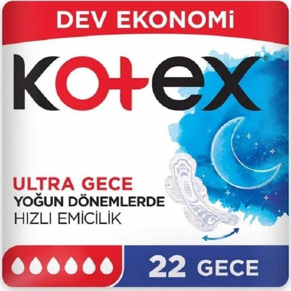 Kotex Ultra Dev Eko Gece Ped 22 Adet - Image 1
