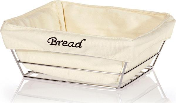 Beyaz Bezli Kare Ekmek Sepeti  22*22 Cm - Image 1
