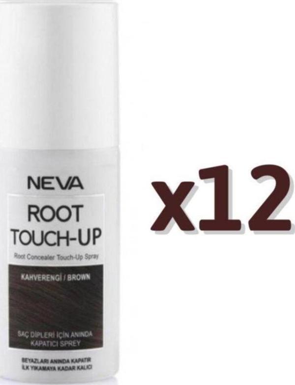Neva Root Touch-Up Saç Dibini Anında Kapatan Sprey 75 Ml Kahverengi 12 Adet - Image 1