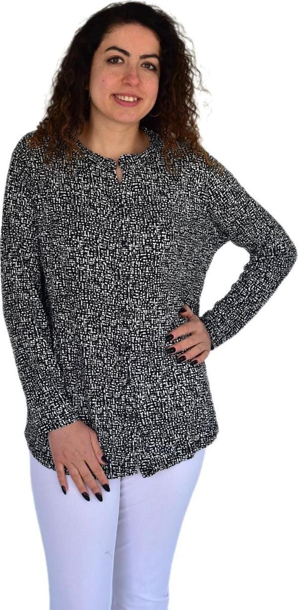 Kadın Baskılı Düğmeli Viscon Bluz BGL-ST04267 - Image 1