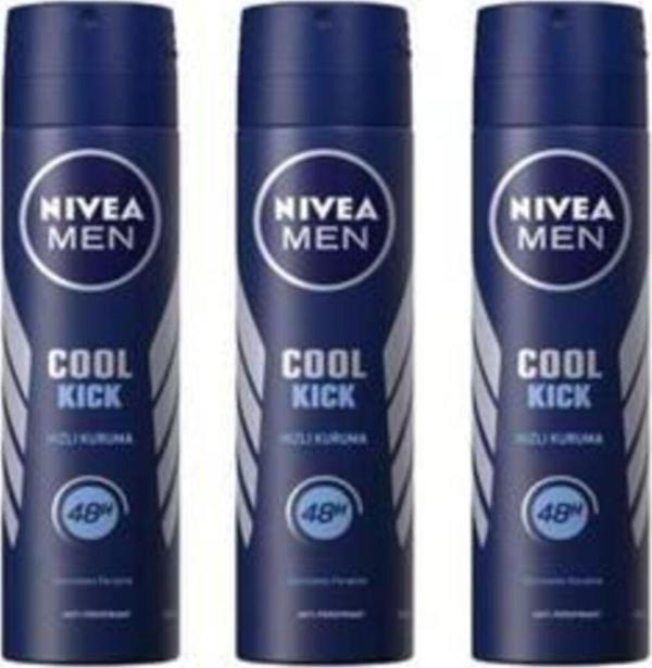 Nıvea Cool Kick Erkek Deodorant 150 Ml X 3 Adet - Image 1