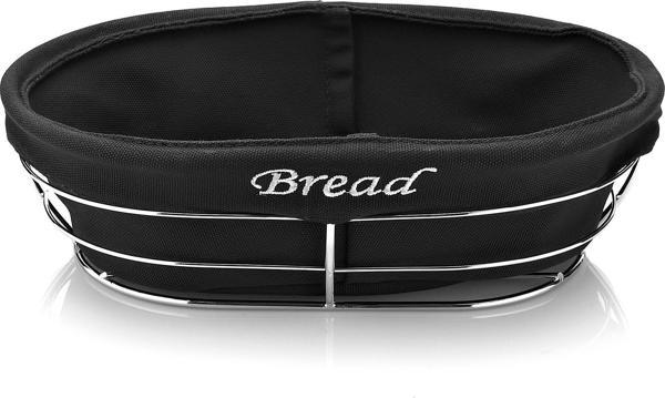 Siyah Bezli Oval Ekmek Sepeti 26*17 Cm - Image 1