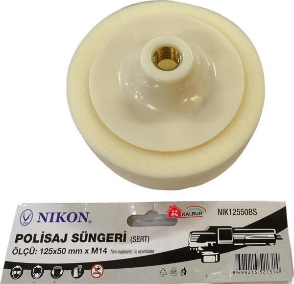 Nikon 12550BS Polisaj Süngeri 125 mm Beyaz Sert - Image 1
