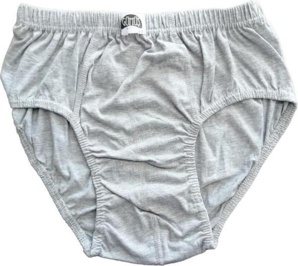 12 Adet Gümüş Erkek Penye Slip Külot Yüzde Yüz Pamuk Renk Seçenek - Image 1