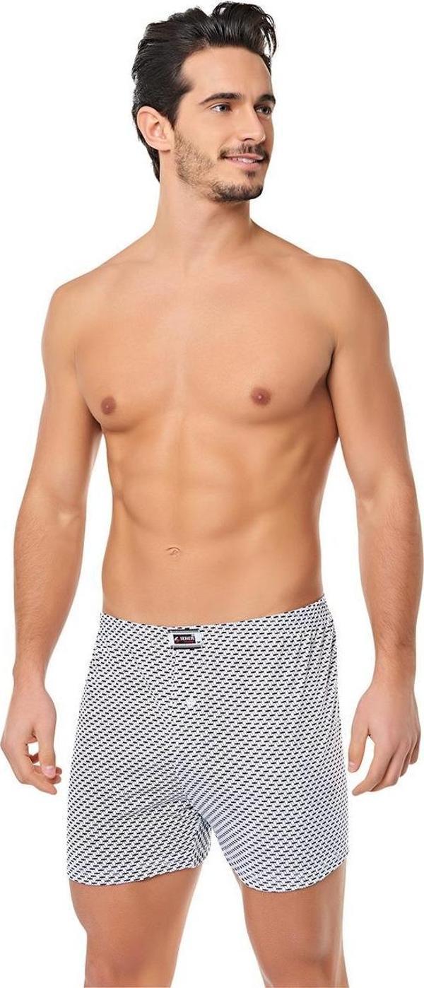 Seher Yıldızı Erkek Desenli Boxer Erkek Penye Baksır 0007 - Image 1