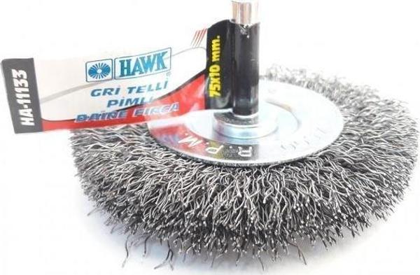 Hawk HA11133 Pimli Gri Tel Daire Fırça 75x10 mm - Image 1
