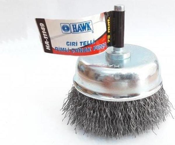 Hawk HA11149 Pimli Gri Tel Çanak Fırça 75 mm - Image 1