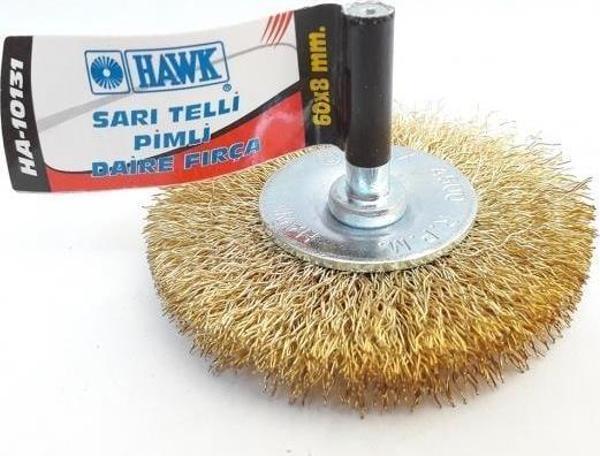 Hawk HA10131 Pimli Sarı Tel Daire Fırça 60x8 mm - Image 1