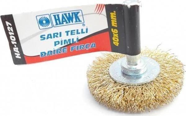 Hawk HA10127 Pimli Sarı Tel Daire Fırça 40x6 mm - Image 1