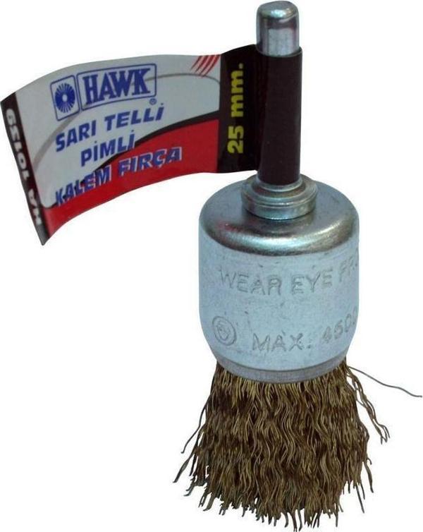 Hawk 10143 12 mm Sarı Telli Pimli Kalem Fırça - Image 1