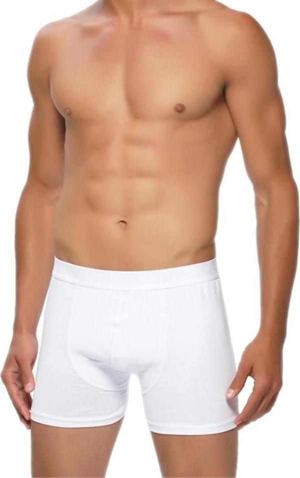 Gümüş Erkek Likralı Boxer Renk Seçenekli Pamuklu Ürün 4018 - Image 1