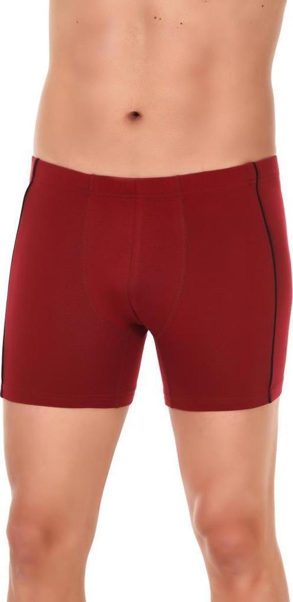 3 Adet Yıldız Erkek Likralı Modal Boxer Short Bordo 109 - Image 1