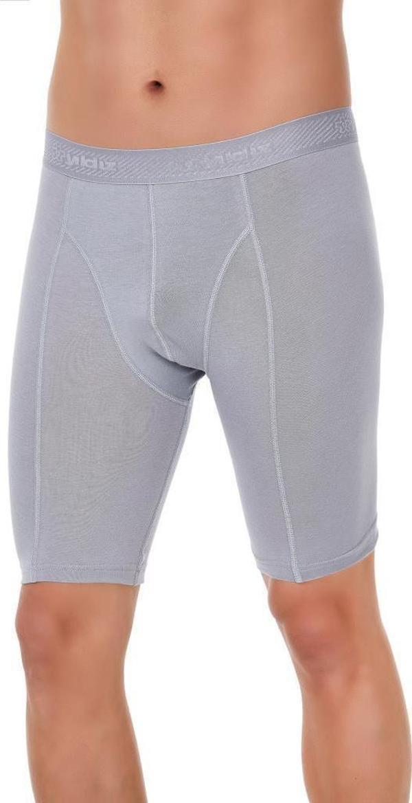 3 Adet Yıldız Erkek Modal Uzun Boxer Short Gri 162 - Image 1