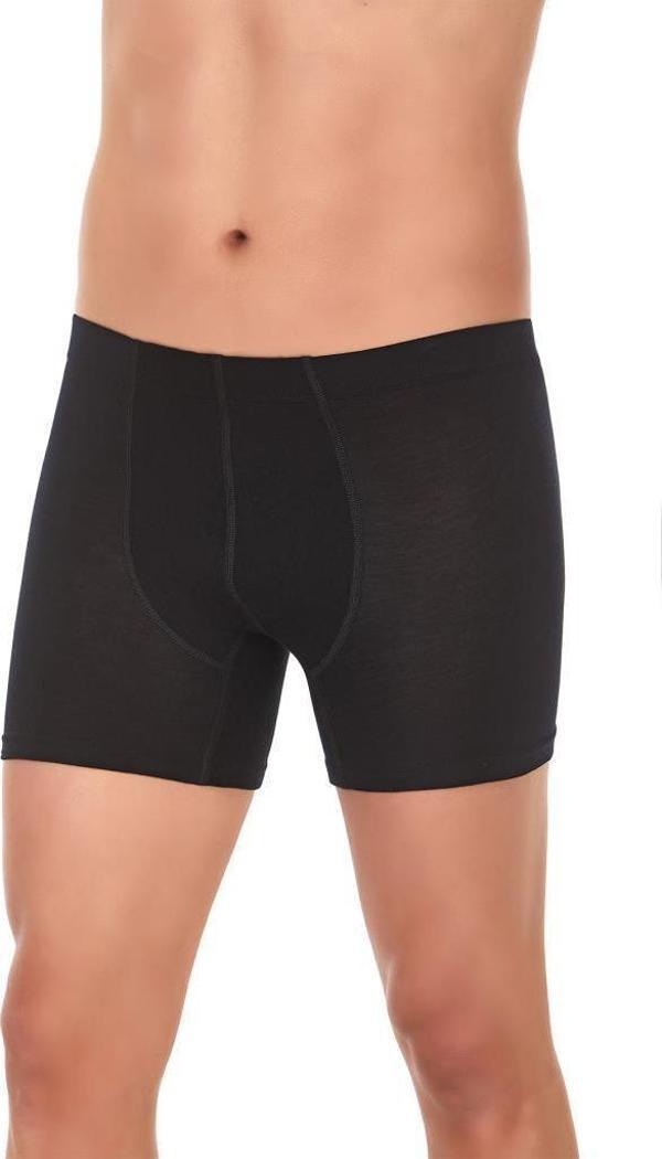 3 Adet Yıldız Erkek Bambu Boxer Short Siyah 321 - Image 1