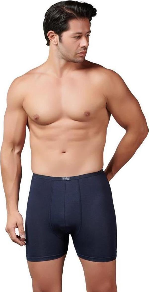 6 Adet Gümüş Erkek Bambu İnce Bel Elastan Boxer 8007 - Image 1