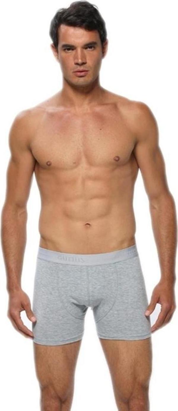 3 Adet Gümüş Erkek Likralı Boxer Renk Seçenekli 4018 - Image 1