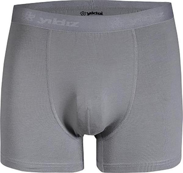 3 Adet Yıldız Erkek Modal Likralı Boxer Short Gri 41 - Image 1