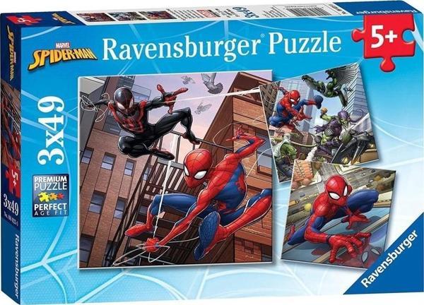 Ravensburger Yapboz Örümcek Adam Eylemde 3X49 Parça Puzzle 80250 - Image 1