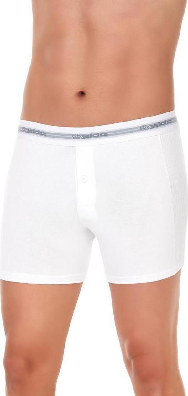6 Adet Yıldız Erkek Likralı Uzun Boxer Short Beyaz 110 - Image 1
