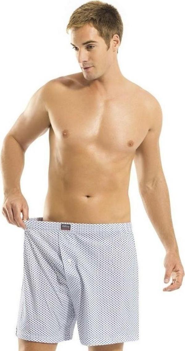 Öztaş Erkek Battal Beden Pamuklu Penye Boxer Desenli Baksır A1130 - Image 1