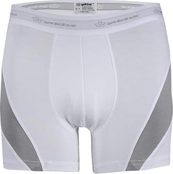6 Adet Yıldız Erkek Likralı Modal Boxer Short Beyaz 105 - Image 1