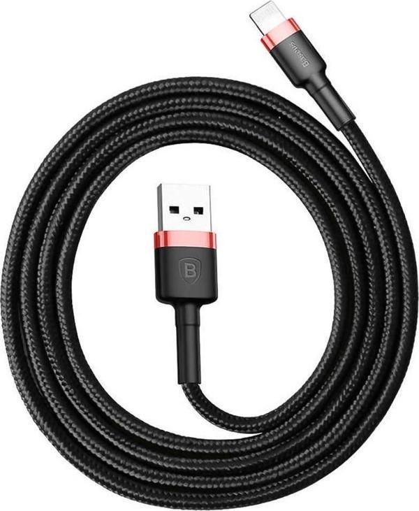 Baseus Cafule Kablo Lightning 2.4A 1 Metre Kablo Siyah (Calklf-Bg1) - Image 1