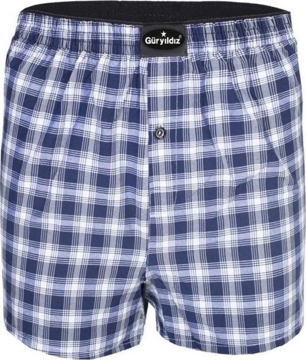 6 Adet Güryıldız Erkek Desenli Poplin Boxer Short 24510 - Image 1
