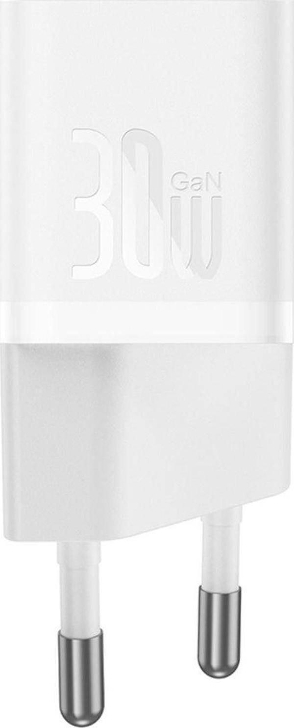 Baseus Gan5 Mini 30W Şarj Cihazı Beyaz (Ccgn070502) - Image 1