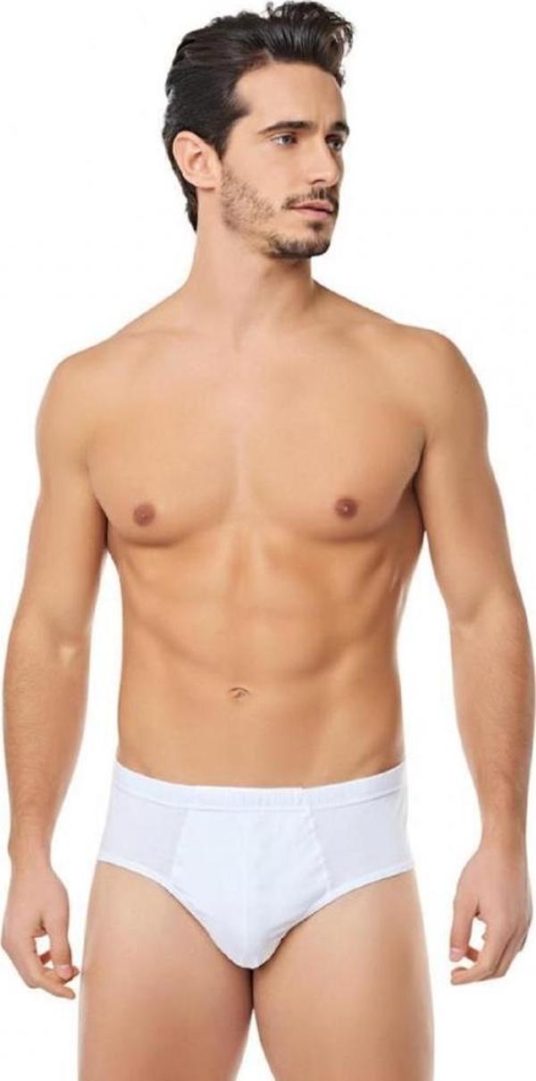 12 Adet Mevsim Erkek Penye Slip Külot Yüzde Yüz Pamuk Beyaz 34501 - Image 1