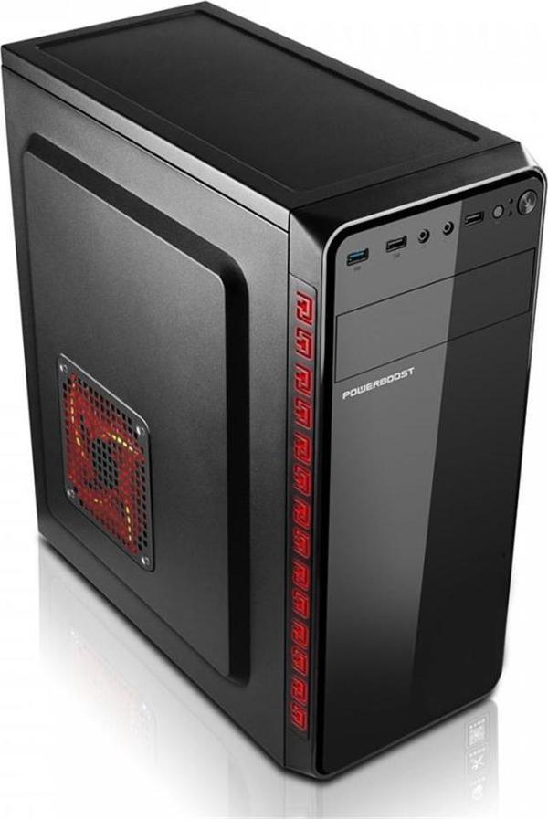 Powerboost Vk-1625 350W Usb 3.0 Atx Shiny Piano Siyah Boş Bilgisayar Kasası - Image 1