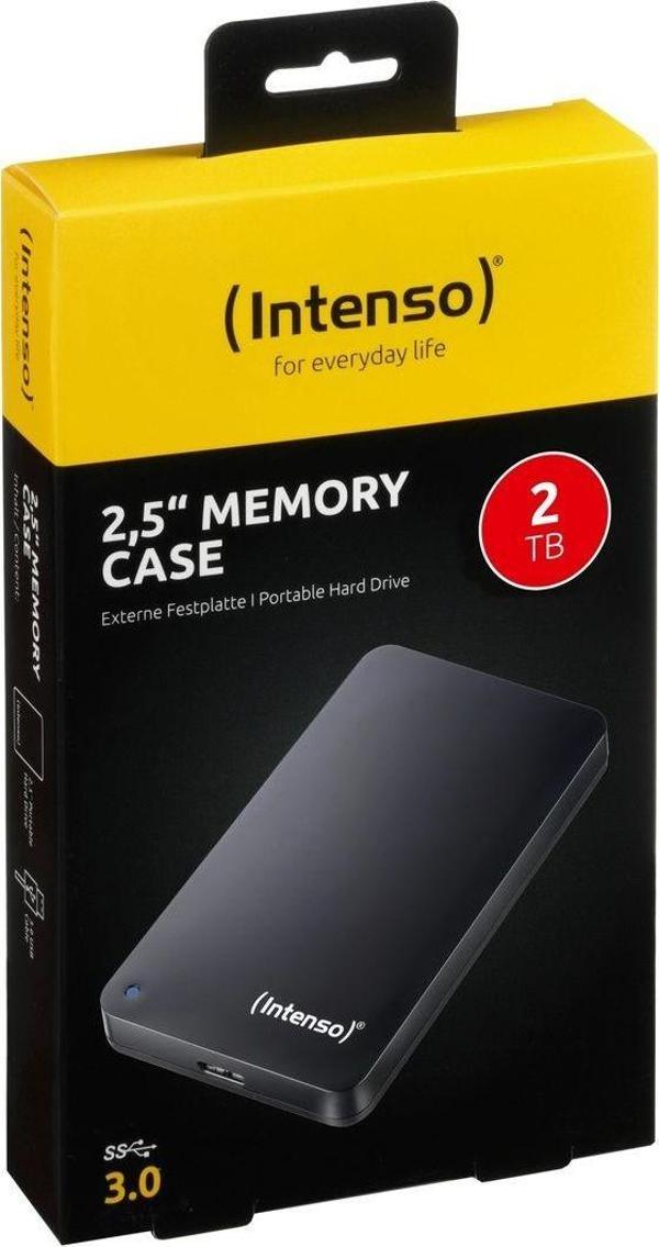 İntenso 2Tb 2.5" Usb 3.0 Taşınabilir Disk Siyah (6023580) + Deri Taşıma Kılıfı - Image 1
