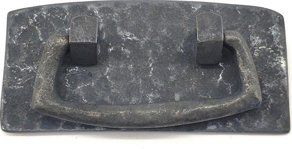 Antika Tarz Dekoratif Pirinç Otantik Dövme Kapı Kulbu - 45x90 mm, Oksit - Image 1