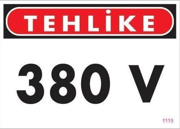 380 V Tehlike Uyarı Levhası 25x35 KOD:1115 - Image 1