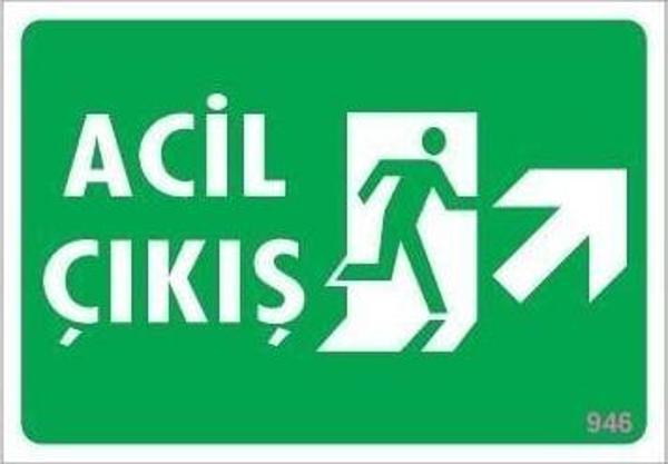 Acil Çıkış Uyarı Levhası 17,5x25 KOD: 946 - Image 1