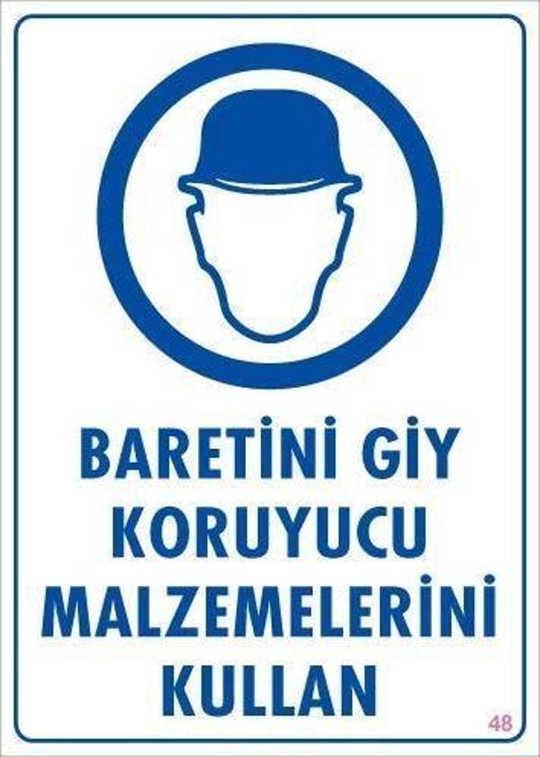Baret Giy Uyarı Levhası 25x35 KOD:48 - Image 1