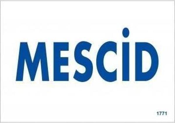Mescid Uyarı Levhası 17,5x25 KOD:1771 - Image 1