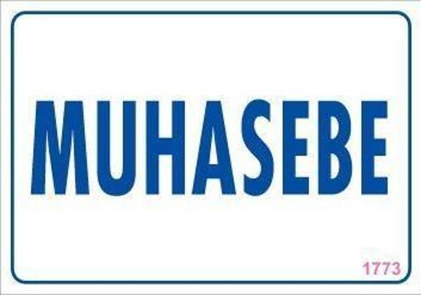 Muhasebe Uyarı Levhası 17,5x25 KOD:1773 - Image 1