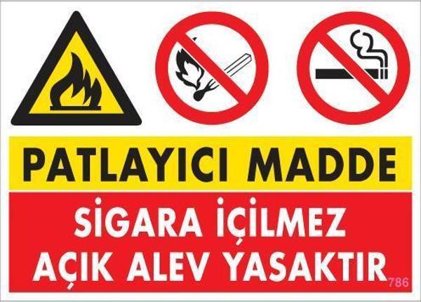 Patlayıcı Madde Uyarı Levhası 25x35 KOD:786 - Image 1