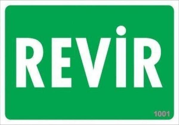 Revir Uyarı Levhası 17,5x25 KOD:1001 - Image 1