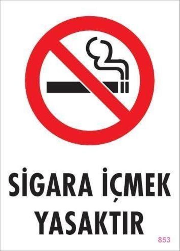 Sigara İçmek Yasaktır Uyarı Levhası 25x35 KOD:853 - Image 1