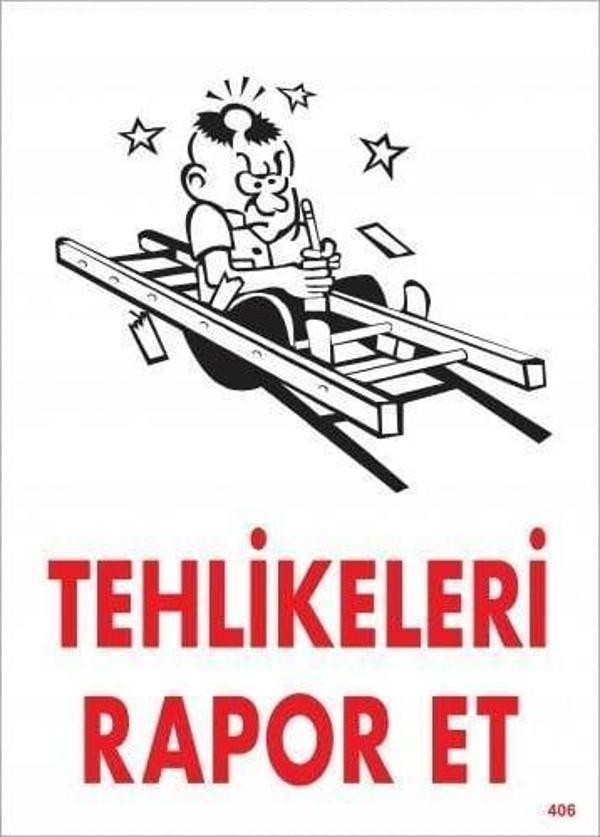 Tehlikeleri Rapor Et Uyarı Levhası 25x35 KOD:406 - Image 1