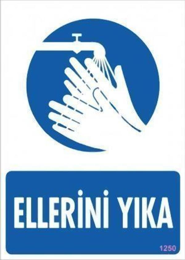 Ellerini Yıka Uyarı Levhası 25x35 KOD:1250 - Image 1