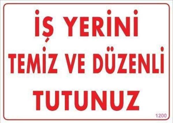 Temizlik Düzen Uyarı Levhası 25x35 KOD:1200 - Image 1