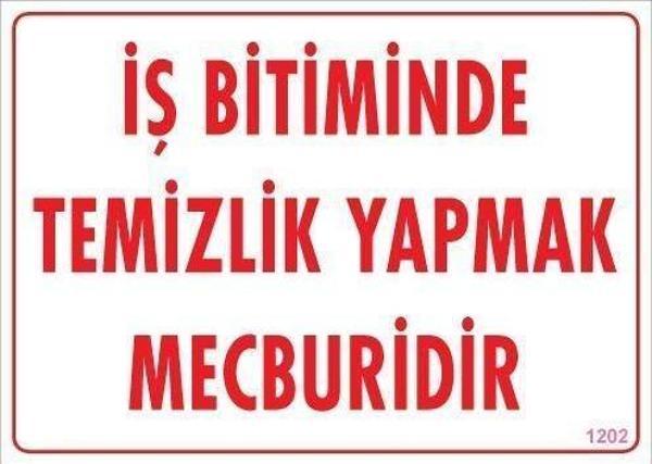 Temizlik Düzen Uyarı Levhası 25x35 KOD:1202 - Image 1
