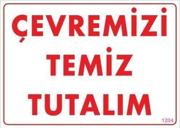 Temizlik Düzen Uyarı Levhası 25x35 KOD:1204 - Image 1