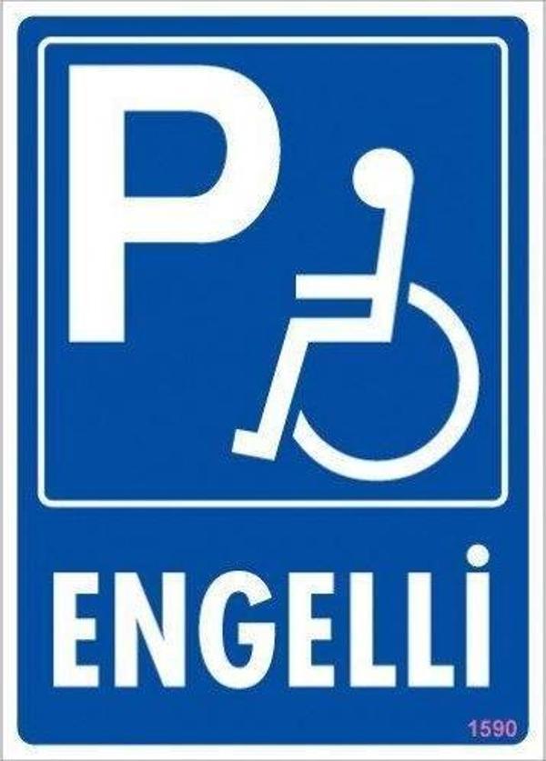 Engelli Uyarı Levhası 25x35 KOD:1590 - Image 1