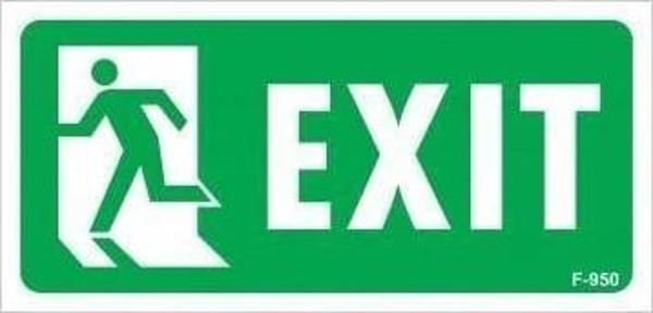 Exit Sol Uyarı Levhası 17,5x25 KOD:950 - Image 1