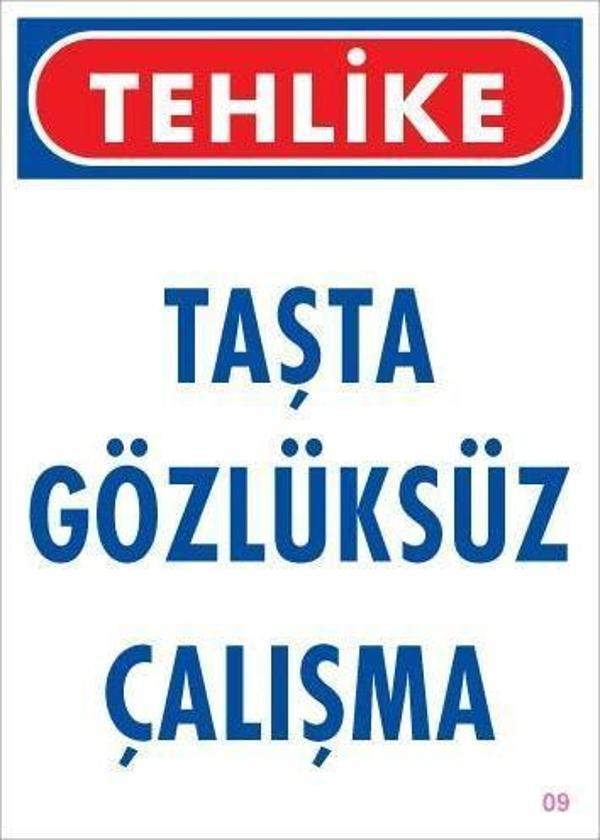 Gözlüksüz Çalışma Uyarı Levhası 25x35 KOD:9 - Image 1